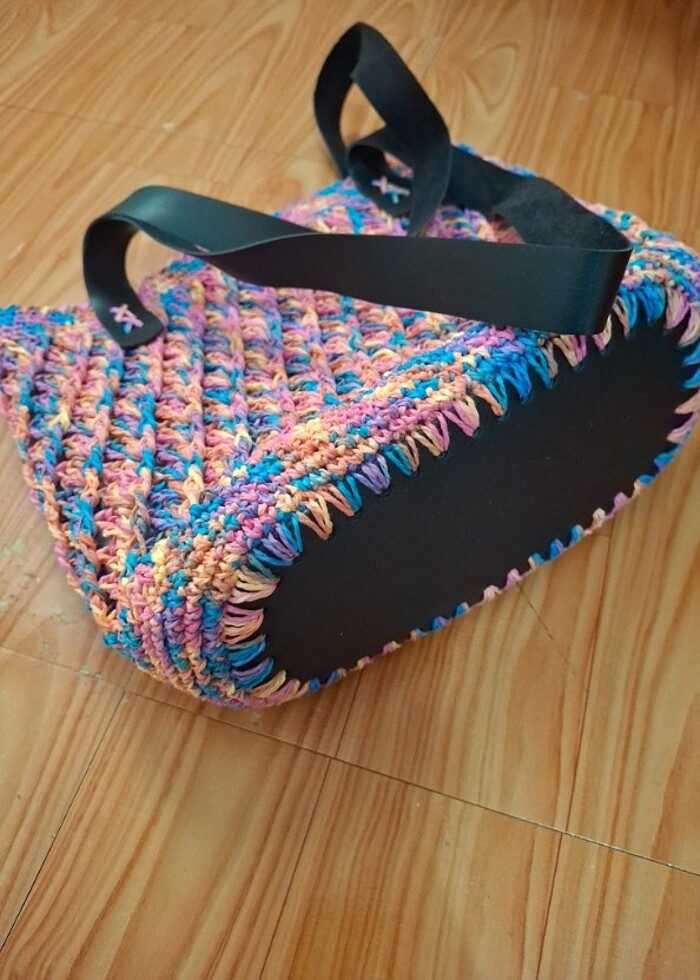 KAĞIT İPTEN ÖRGÜ ÇANTA  - Görsel 3