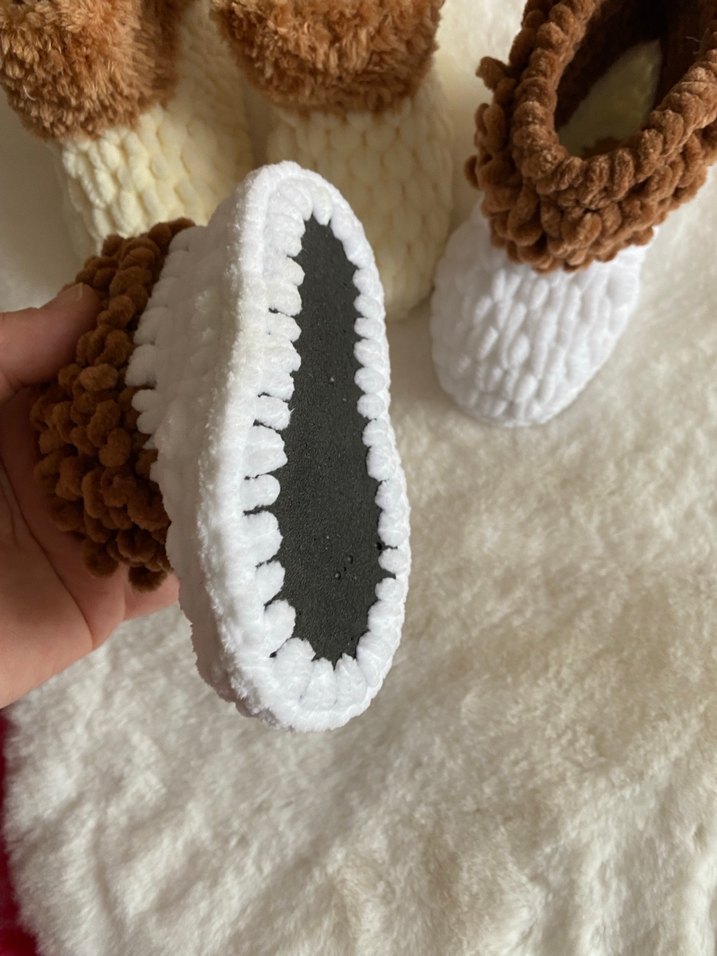 Kız Çocukları için Örgü Sıcak Ev botu - Görsel 4