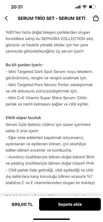 Beden Renk Sephora serumlar