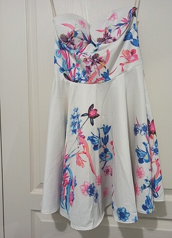 Straplez elbise - Görsel 3