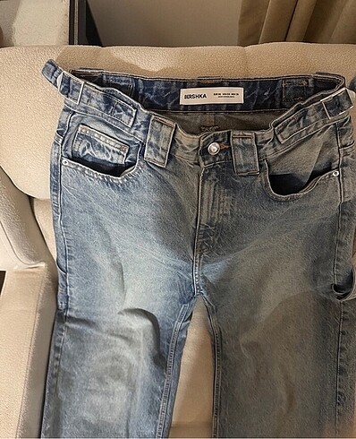 36 Beden mavi Renk Bershka Kot Pantolon