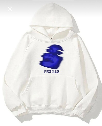Trendiz Unisex First Class Sweatshirt Beyaz