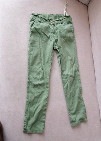 Diğer Erkek çocuk yeşil keten pantalon