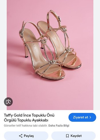 Diğer Altın gold abiye Topuklu ayakkabı
