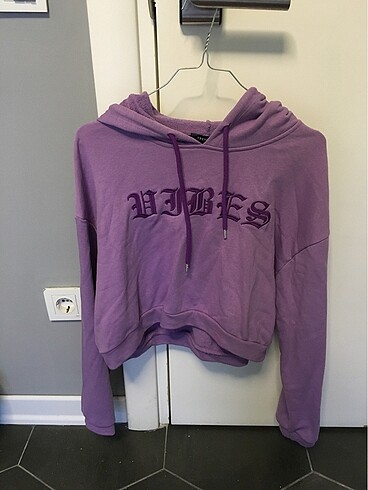 Trendyolmilla mor crop sweatshirt