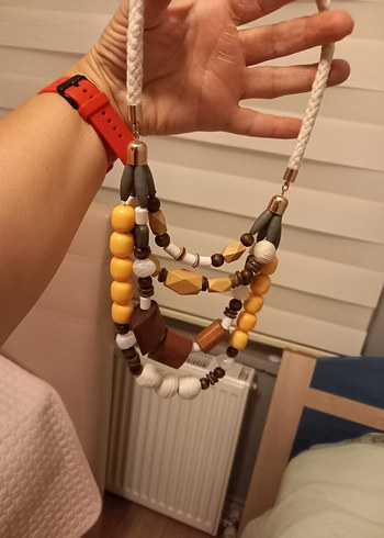 Renkli Boncuklu Bohem Midi Kolye