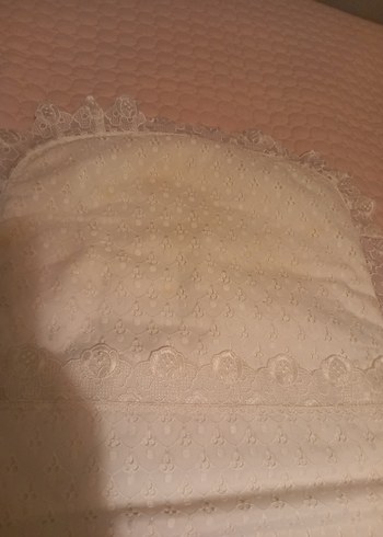 Beyaz Keten Çocuk Uyku Seti Dantelli - Görsel 4