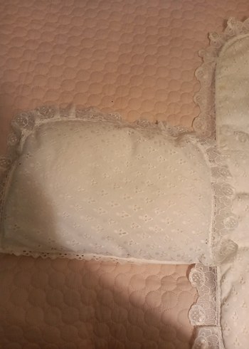 Beyaz Keten Çocuk Uyku Seti Dantelli - Görsel 2