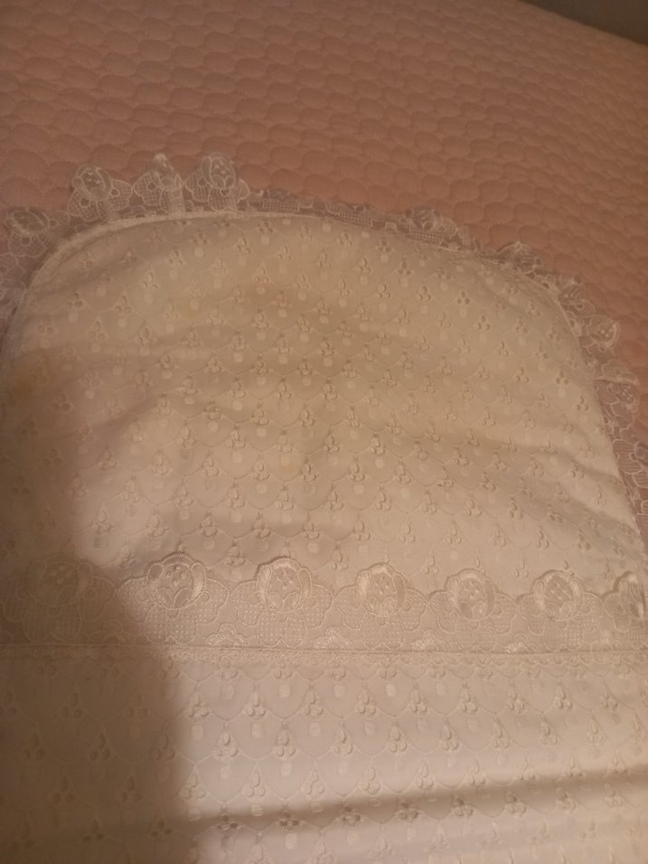 Beyaz Keten Çocuk Uyku Seti Dantelli - Görsel 4