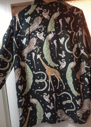 Bohem Çok Renkli Desenli Kadın Gömlek - Görsel 6