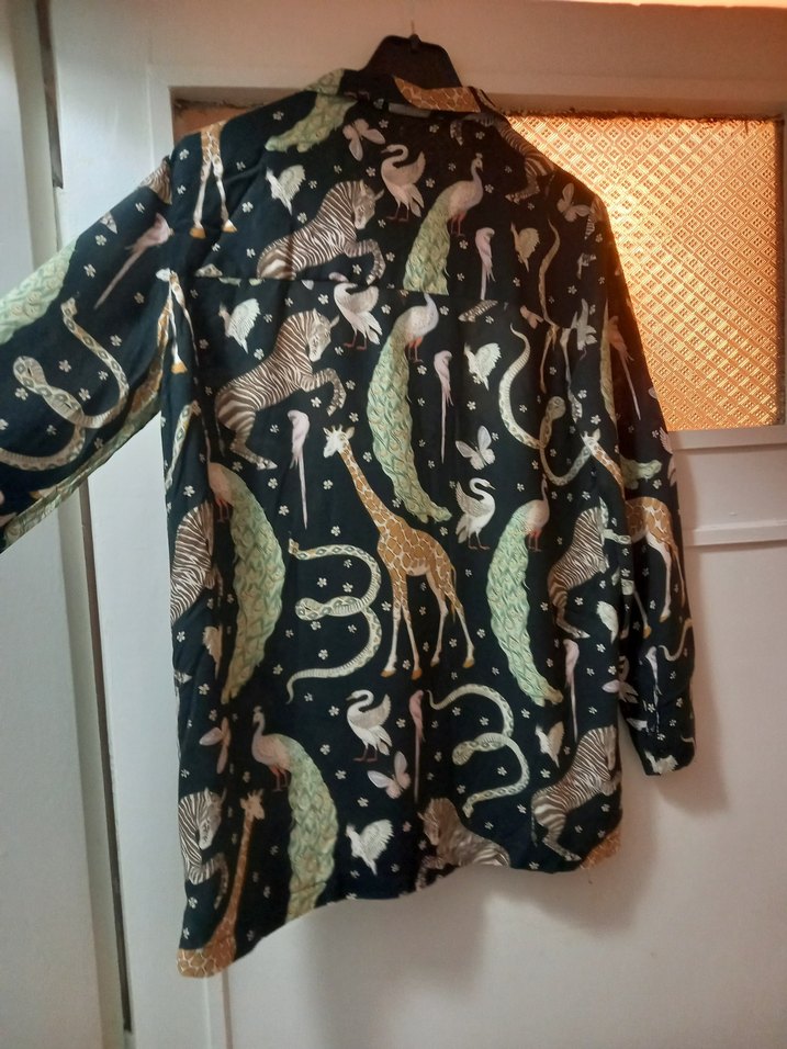 Bohem Çok Renkli Desenli Kadın Gömlek - Görsel 5