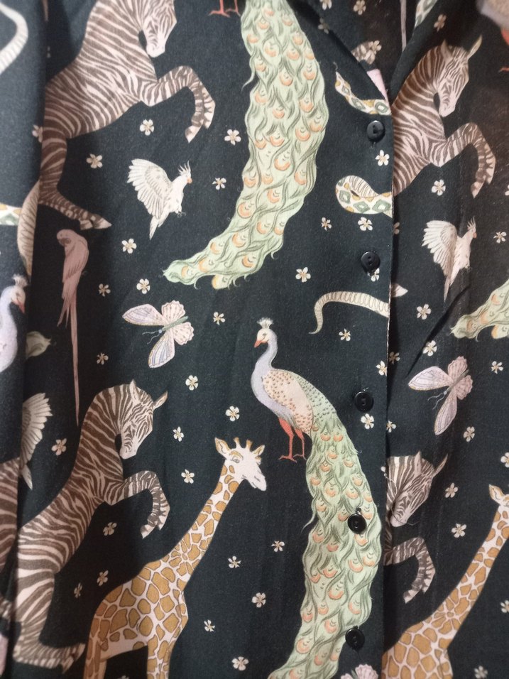 Bohem Çok Renkli Desenli Kadın Gömlek - Görsel 4