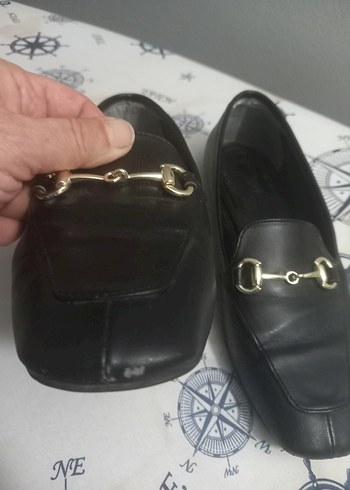 Kadın Siyah Deri Tokalı Loafer - Görsel 2