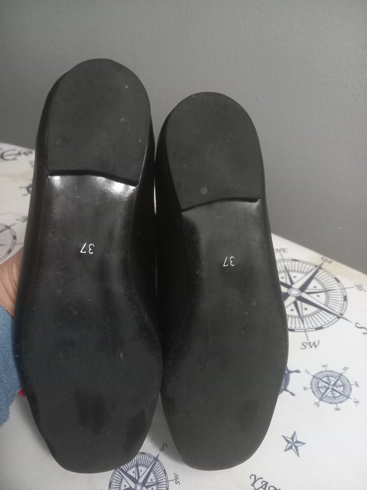 Kadın Siyah Deri Tokalı Loafer - Görsel 3