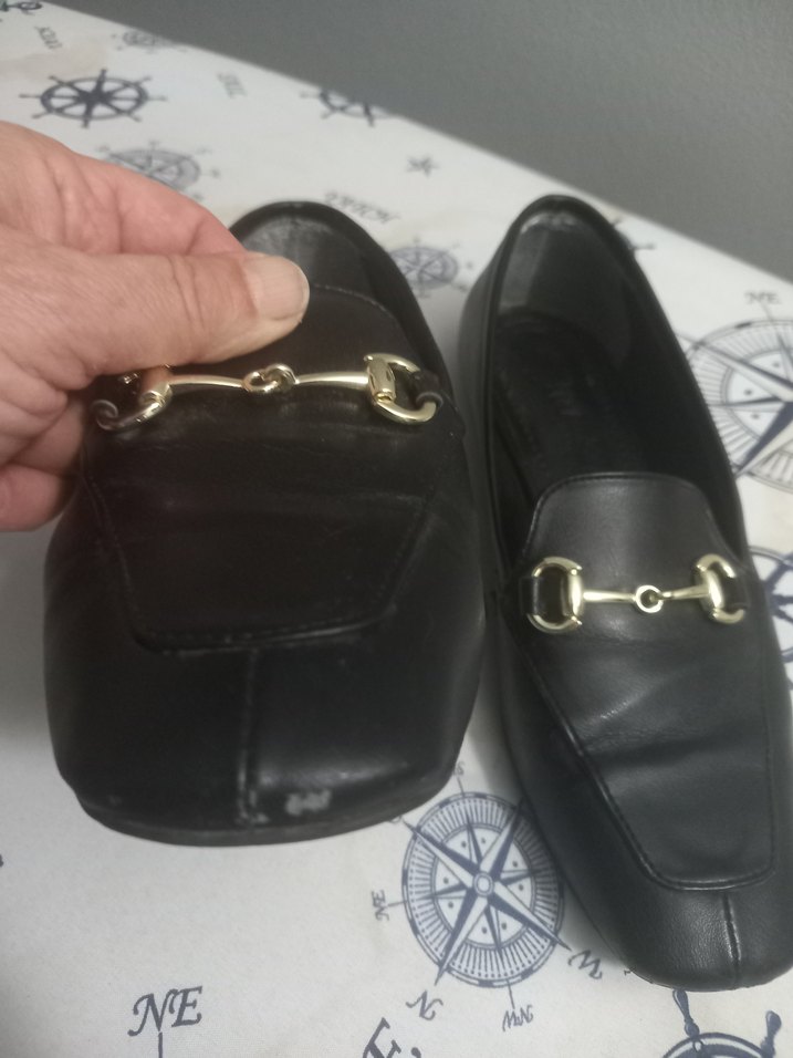 Kadın Siyah Deri Tokalı Loafer - Görsel 2