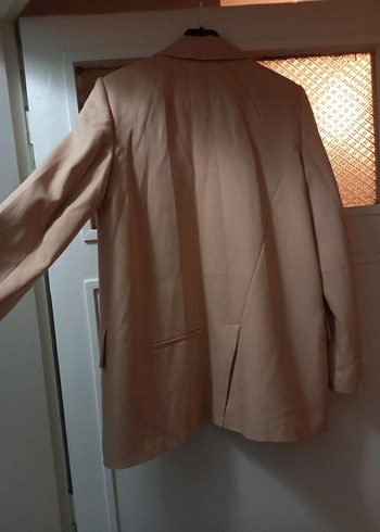 Bej Düğmeli Kadın Blazer Ceket - Görsel 5