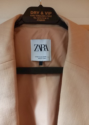 Bej Düğmeli Kadın Blazer Ceket - Görsel 3