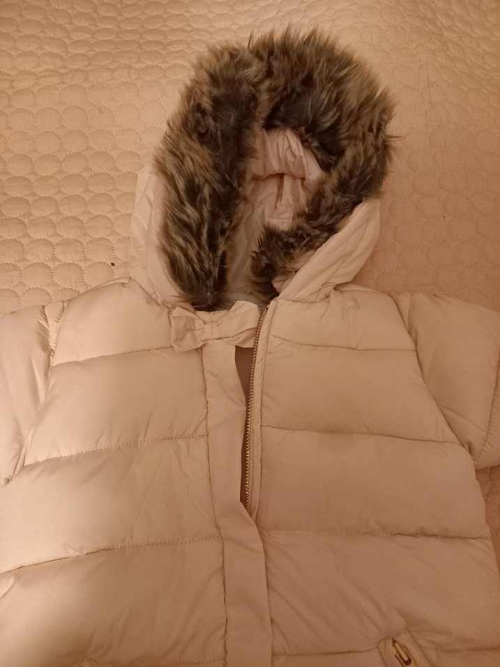 Bebek Kız Beyaz Kürklü Tulum - Görsel 2