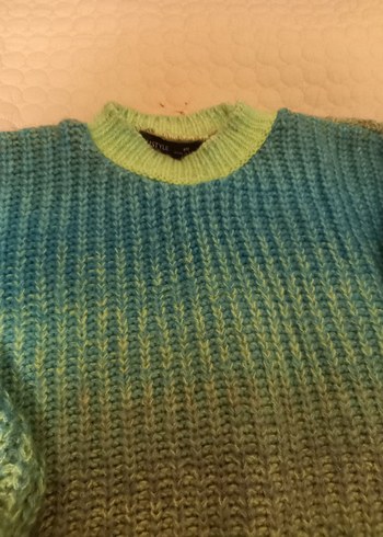 Bohem Çok Renkli Balıkçı Yaka Triko Kazak - Görsel 4