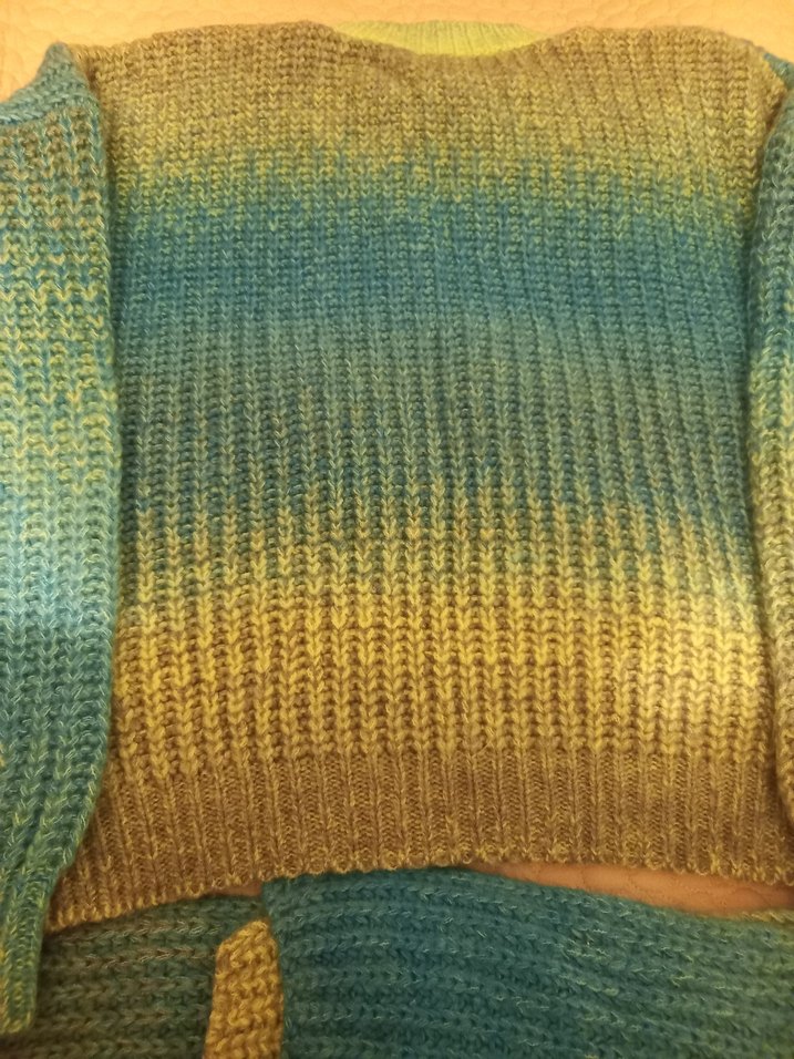 Bohem Çok Renkli Balıkçı Yaka Triko Kazak - Görsel 2