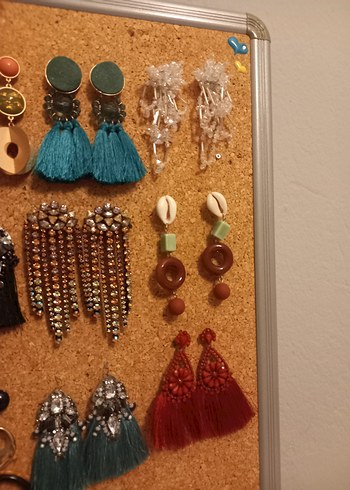 Bohem Çok Renkli Boncuklu Küpe Seti - Görsel 2