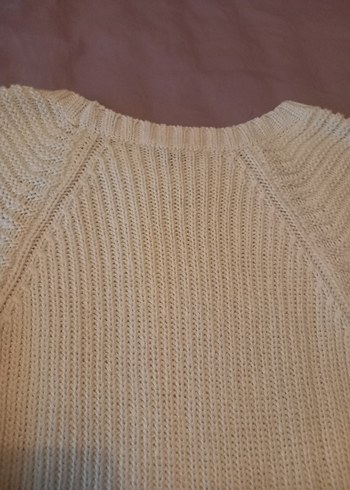 Beyaz Kadın Triko Uzun Kollu Kazak - Görsel 5