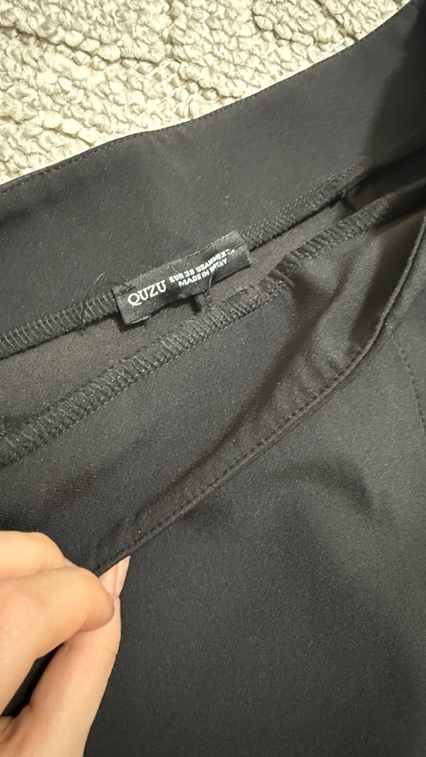 Siyah Pilili Mini şort Etek Quzu - Görsel 3