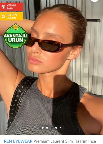 REN EYWEAR İnce Slim Tasarım leopar Ysl model Gözlük - Görsel 4