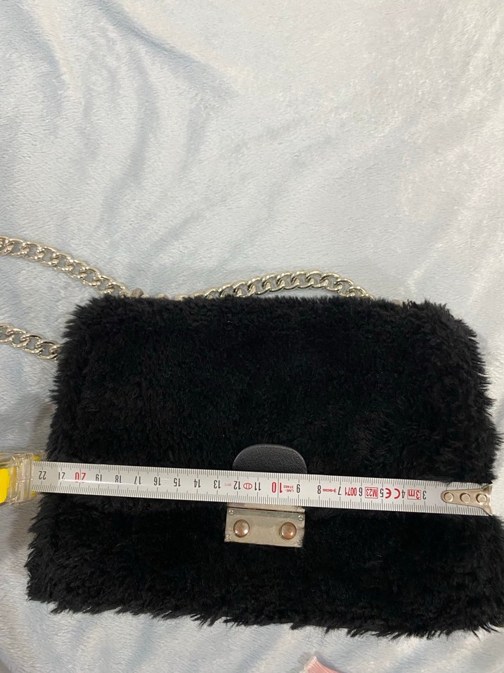 Siyah Kürklü Kadın Çanta - Görsel 5