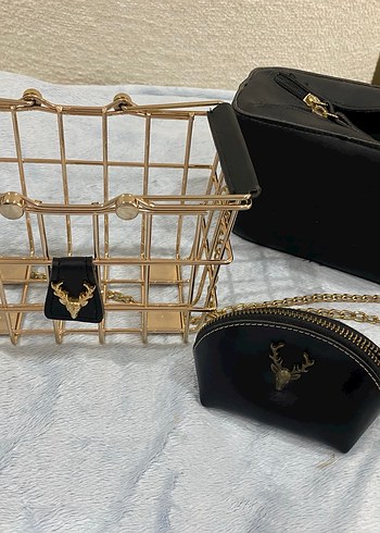 Zincir Detaylı Siyah Deri Kadın Çanta - Görsel 4