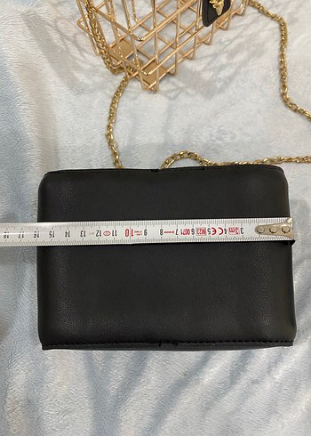 Zincir Detaylı Siyah Deri Kadın Çanta - Görsel 9