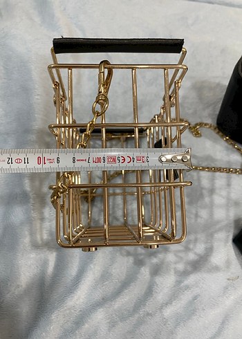 Zincir Detaylı Siyah Deri Kadın Çanta - Görsel 8