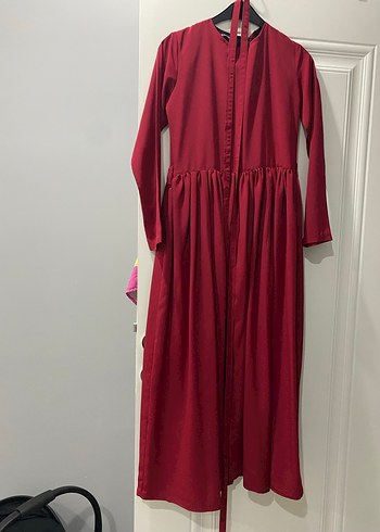 Kırmızı Uzun Salaş Elbise - Görsel 2