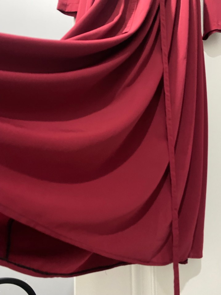 Kırmızı Uzun Salaş Elbise - Görsel 4