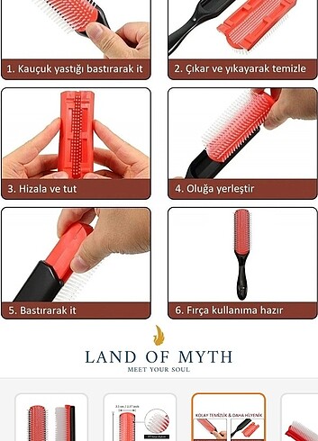  Beden Land of myth kıvırcık saç yapma fırçası 