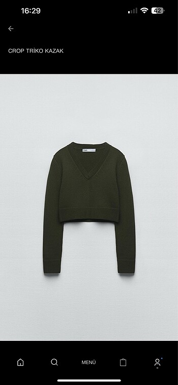 Zara crop kazak