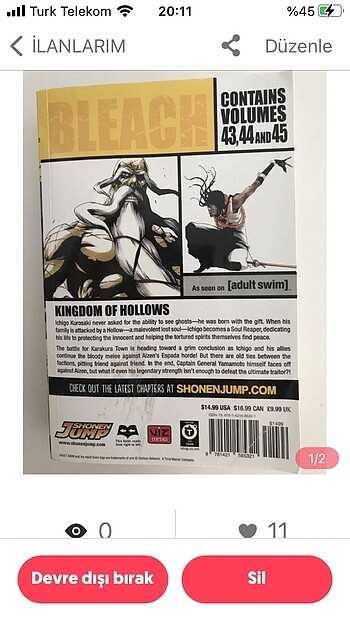 Bleach volumes 43,44 and 45
