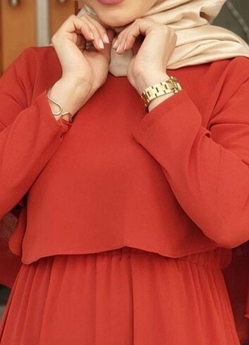 m Beden kırmızı Renk Kırmızı şifon elbise