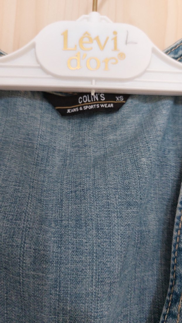 Mavi Kot Midi Elbise - Görsel 3