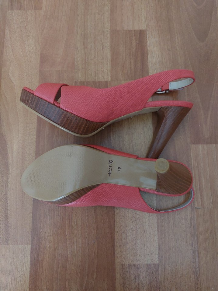 Pembe Platform Topuklu Kadın Topuklu Ayakkabı - Görsel 2