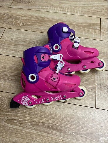 Dechatlon oxelo kız çocuk pembe-mor paten