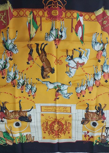 Fiyat temsilidir Orijinal Hermès İpek Eşarp  Vintage - Görsel 6