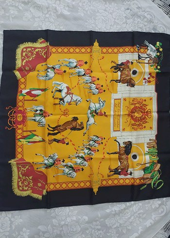 Fiyat temsilidir Orijinal Hermès İpek Eşarp  Vintage - Görsel 4