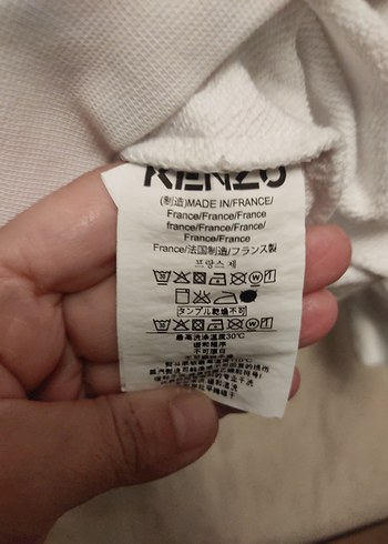 Kenzo Beyaz Renkli Baskılı Kedi orjinal - Görsel 3