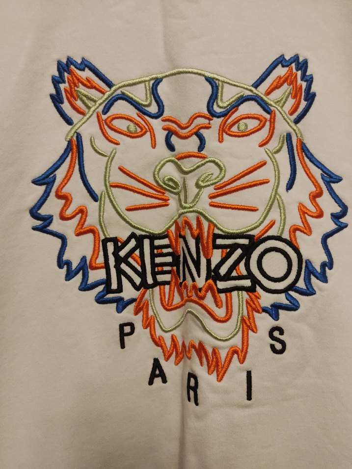 Kenzo Beyaz Renkli Baskılı Kedi orjinal - Görsel 2