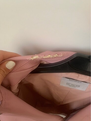 Bershka Pembe deri ceket