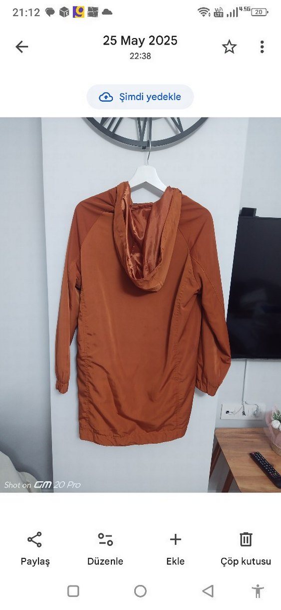 taba rengi yağmurluk - Görsel 2