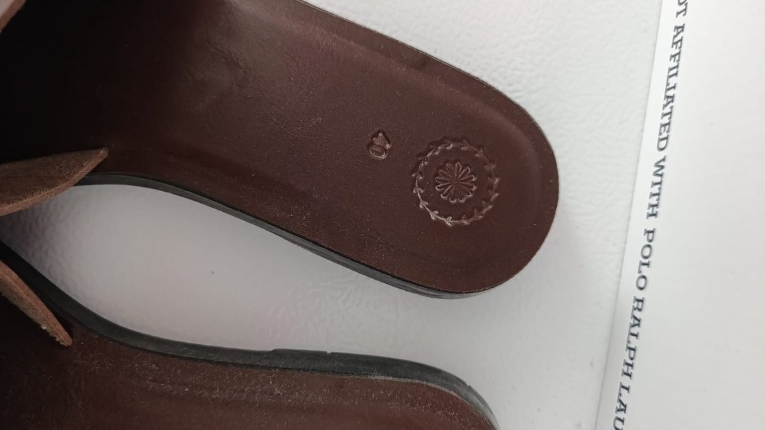 Kahverengi Deri Erkek Terlik - Görsel 2