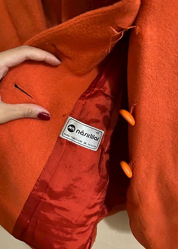 Trendyol & Milla Turuncu Keten Düğmeli Kadın Blazer