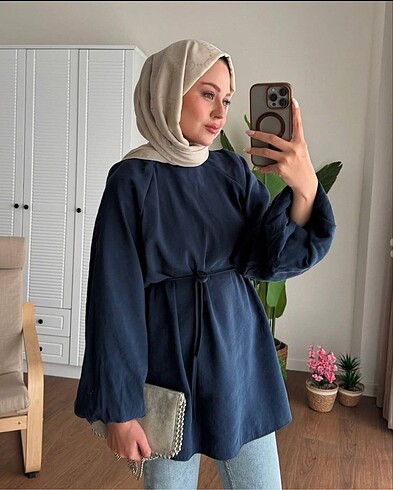 Diğer Modal Kumaş Balon Kol Tunik